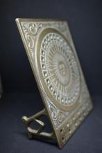 Vintage Brass Perpetual Calendar, Brass Sun Desk Astrology Wheel