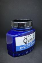 Vintage PARKER Quink Ceramic Pen Pot 1986